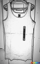 Duluth Trading Women's No-Yank Shelf Bra Tank L Navy w/ Flowers/Bees Pattern