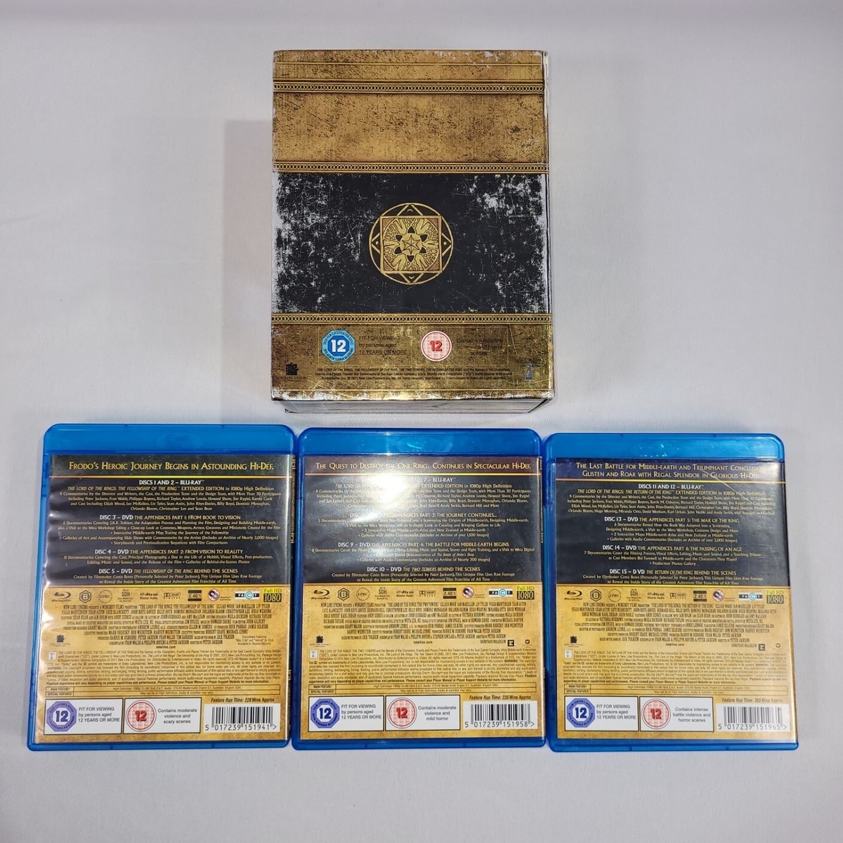 Blu-Ray The Lord of the Rings Extended Edition 100% Complete All