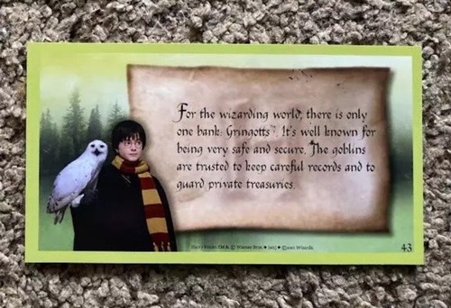 HARRY POTTER AUTOGRAPH AUTO SIGNED CARD HARRY FRANKY MWANGI GOBLIN BANK CLERK - Picture 4 of 5