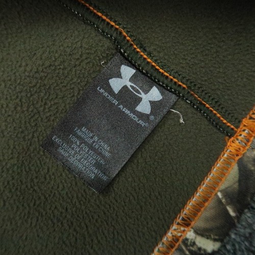 Under Armour Pullover Mens Small Brown Camo Fleece Quarter Zip Scent Control - Picture 5 of 11