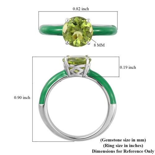 Simple Peridot Ring-Green Stone August Birthstones Ring for Men and Women Ring - Picture 6 of 6