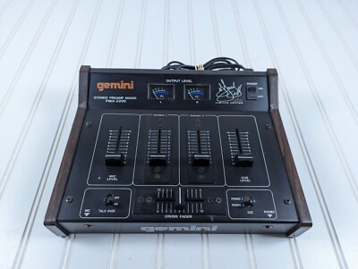 Gemini PMX-2200 Dj Jazzy Jeff Limited Edition Dj Stereo Preamp Mixer Vintage