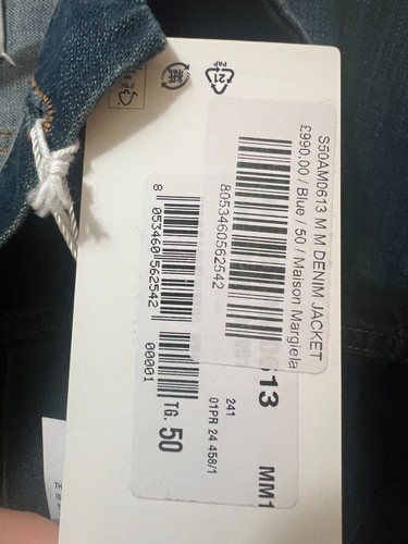 Maison Margiela Jeansjacke Dirty Effect Plissee Gr. 50 - Bild 9 von 18