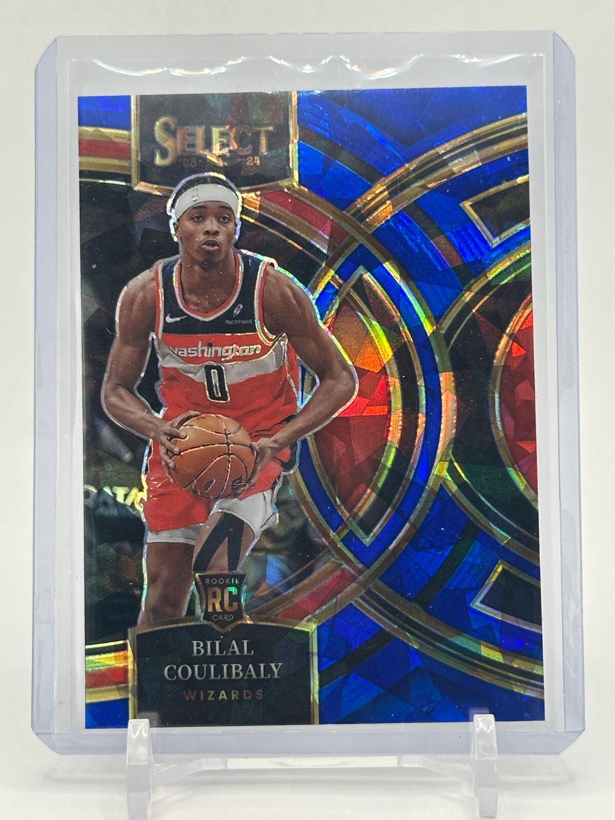 2023-24 Select Bilal Coulibaly RC Premier Level Blue Ice Prizm #131 Wizards