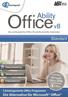 Ability Office 8 DEUTSCH 2-PC / Dauerlizenz - Die Office-Alternative #Box