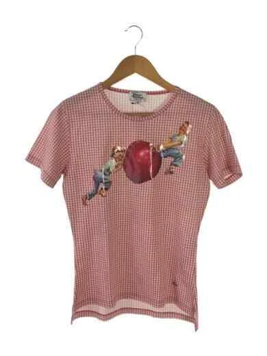 Vivienne Westwood Man T-Shirt 44 Cotton Red Check Apple
