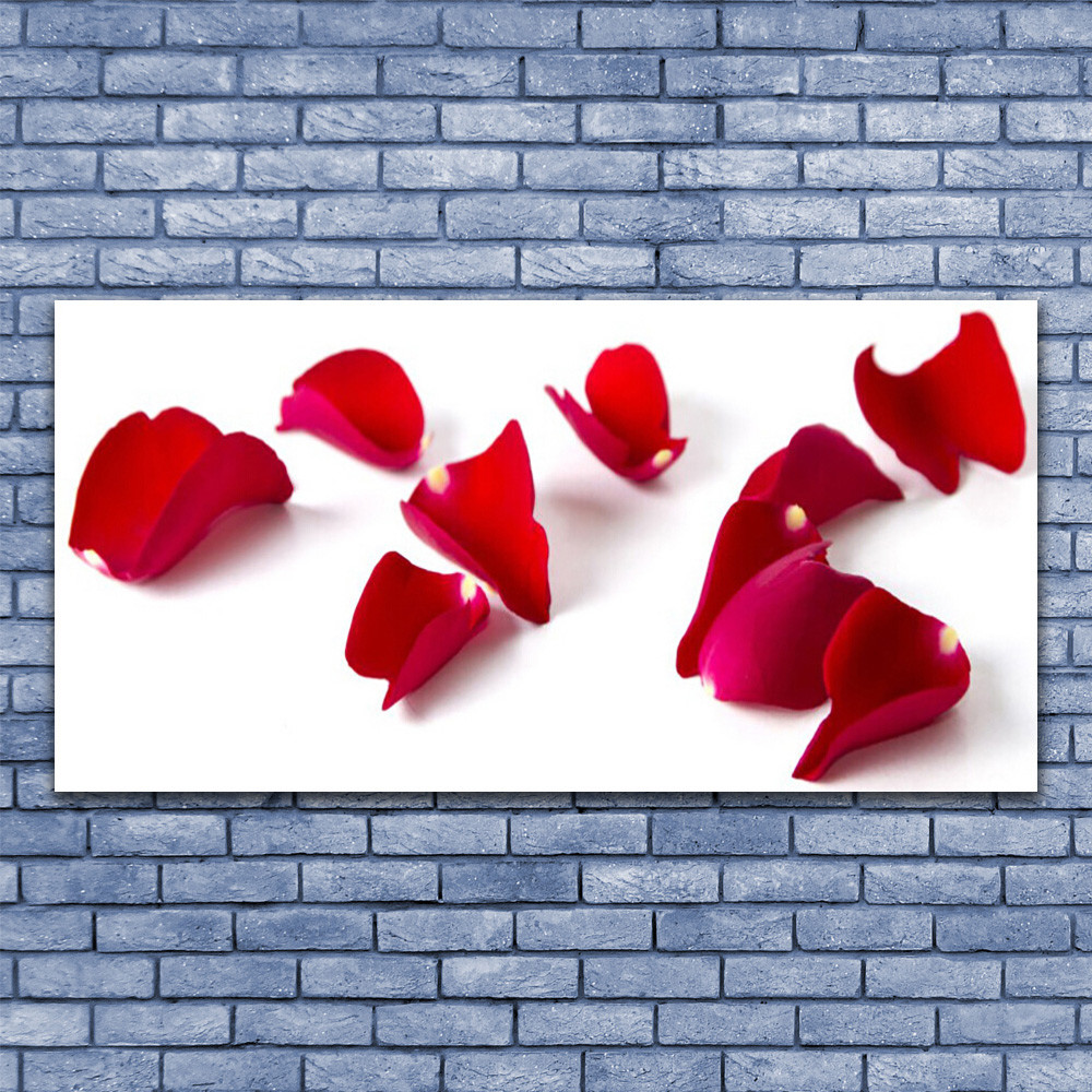 Tableau de verre floral 140x70 grand format décoration murale