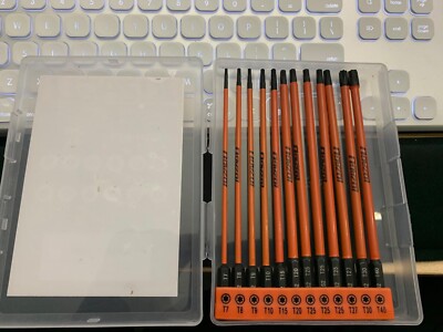 12Pcs Long Torx Bit Set 6-Inch (152mm) T7 to T40 Magnetic Security Tamper Pro...