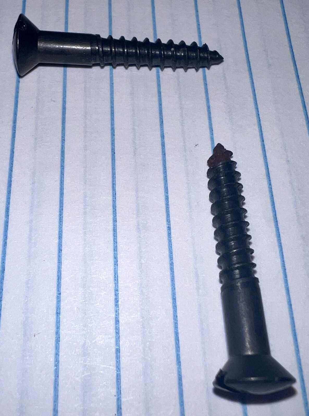 Buttplate Screws - Blue Slotted Head     (#Z-1096)