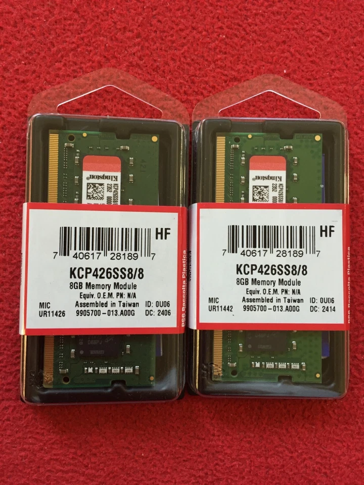 2 x Kingston RAM-Module KCP426SS8/8, 8 GB-Modul, neu und OVP verpackt, unbenutzt