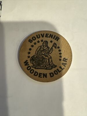 Wooden Nickel Seated Liberty Dollar Red Rose Coin Club 11th Anniversary ...