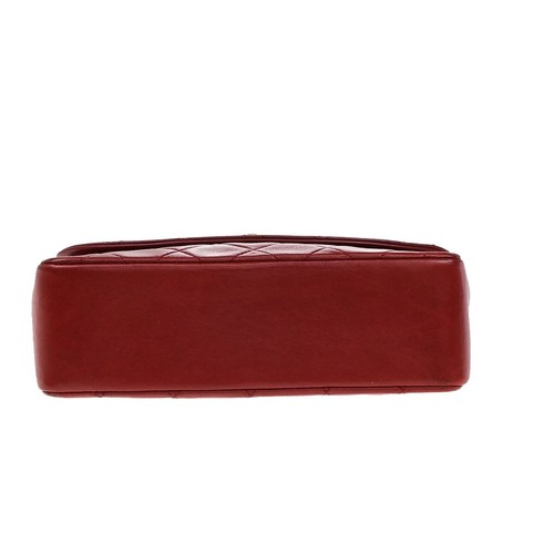 CHANEL CC Logo Mini Matelasse Chain Shoulder Bag Leather Red Vintage 310RF238 - Picture 7 of 19