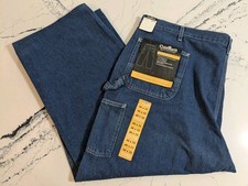 VTG Deadstock Carhartt B13 DST Carpenter Work Jeans Union Made USA 46x27 READ 