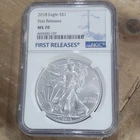 U.S. Mint 2018 American Silver Eagle $1 1 oz .999 NGC MS70 4655042-107