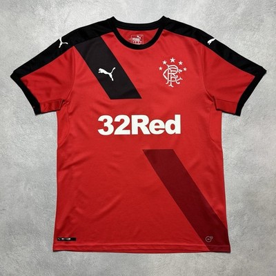 GLASGOW RANGERS 2015 2016 AWAY FOOTBALL SHIRT SOCCER JERSEY PUMA sz L MEN RED