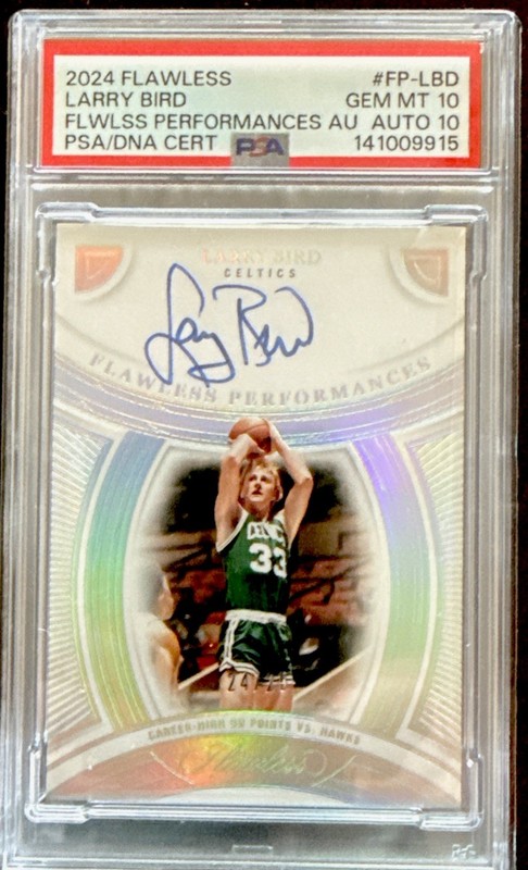 2024 Flawless Performances  Auto /25 Larry Bird PSA 10 Auto 10 Celtics Pop 1