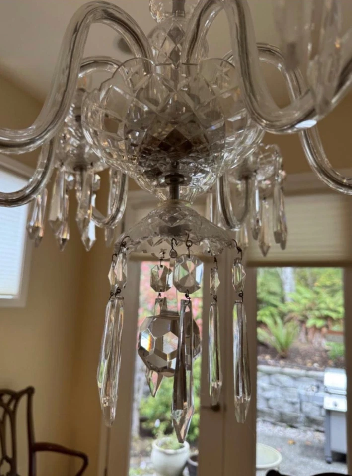 Waterford Avoca Crystal Chandelier Crystal Lighting Fixture 6 arm - Image 2 of 4