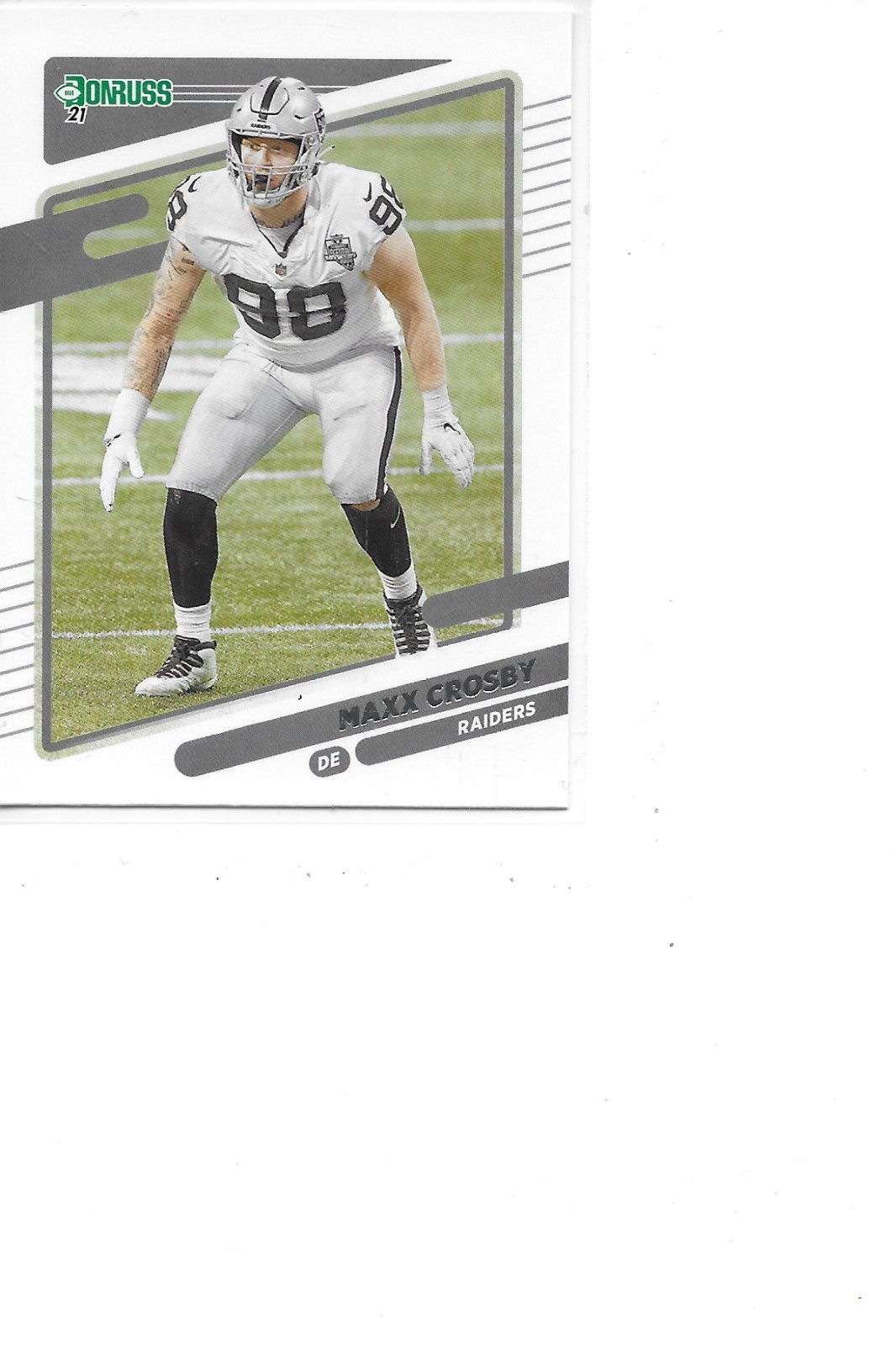 2021 Donruss Maxx Crosby Las Vegas Raiders Football Card #87