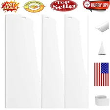 Vinyl Vertical Blinds Slats - 3 Pack for Sliding Doors & Windows