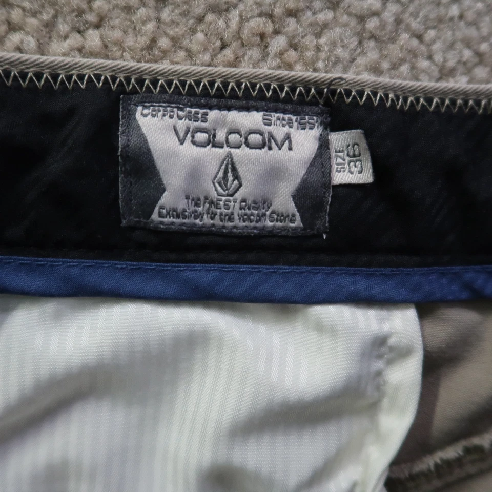 Volcom Chino Shorts Men's 36 Beige Flat Front Skater - Image 3 of 4