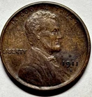 1911 S Lincoln Wheat Copper Cent 1C. Key Date. AU+