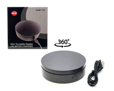 Mini Turntable Display 4.75    Black for 1:64 / 1:43 Scale Models - E12-BK Black