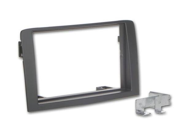 Autoradio Blende Einbaurahmen Montagerahmen 2-DIN Grau FüR Fiat Idea Typ 350-image