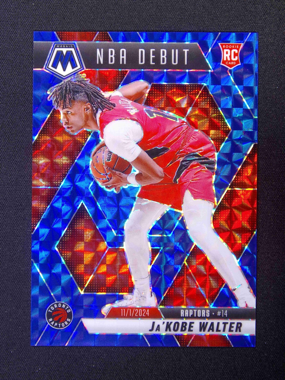 2024-25 Panini Mosaic Ja'Kobe Walter #253 RC Rookie NBA Debut Blue /199