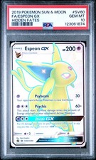 Pokemon Espeon GX SV60/SV94 PSA 10 Gem Mint Hidden Fates: Shiny Vault Holo