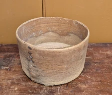 Antique Primitive Wood Grain Dry Measure Marked Daniel Cragin Wilton NH 7x4" VTG