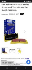 EBC Yellowstuff 4000 Series Street and Track Brake Pad Set (DP41110R)