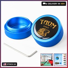 Banly Round Shaped Pool Chalk Holder, Portable Pool Chalk Cubes, Magnetic Mini C