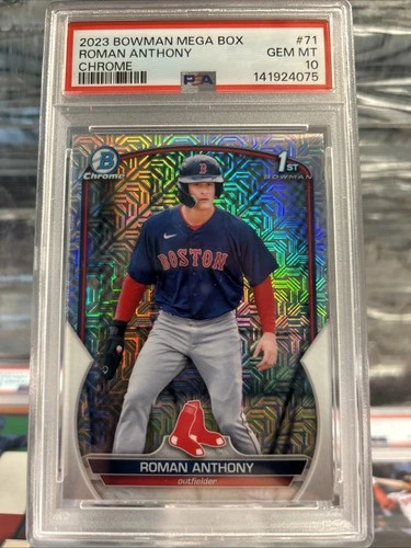 Bowman 2023 Bowman Mega Box Chrome #71 Roman Anthony PSA 10 Red Sox