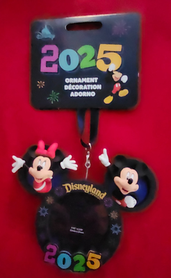 Disney Parks 2025 Disneyland Mickey & Minnie Photo Frame Christmas