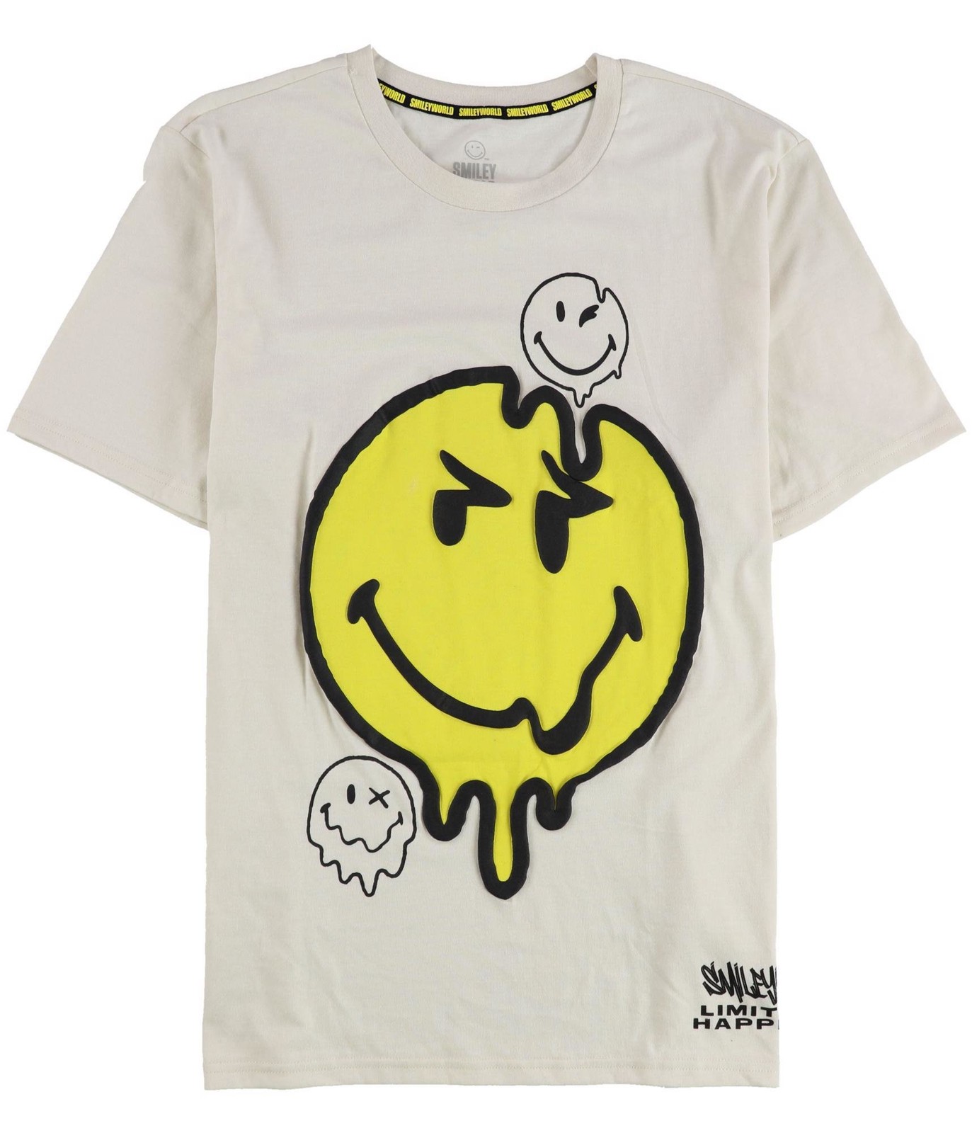 Мужская футболка с изображением лица SmileyWorld, бежевый, Большой размер