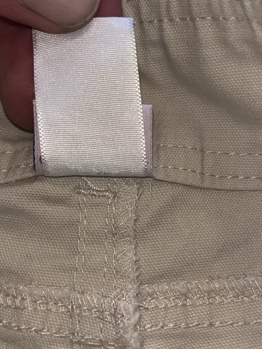 Vintage Y2K Ever Girl Embroidered Khaki Pants Baggy Bottom Girls Size 12 Belted - Picture 9 of 15