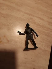 Vintage TIM-MEE TOYS large toy soldier with pistol figure green 5 Inches 