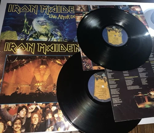 IRON MAIDEN Live After Death US 1st PRESS 1985 EMI+ BOOKLET + NM VINYL + INLAY’s