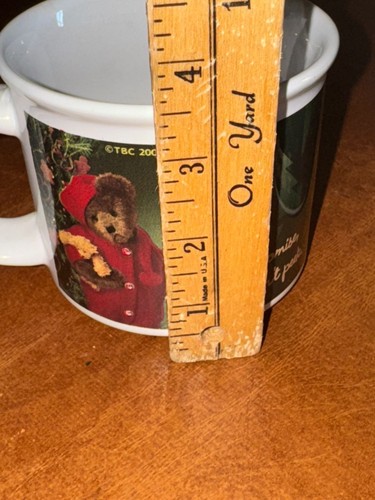 Christmas Bear Mug Set "I Promise I Didnt Peek" 2003 - Picture 2 of 3