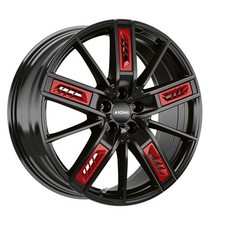1x RONAL RONAL R67 RED LEFT jetblack 8.0Jx18 5x112 ET50