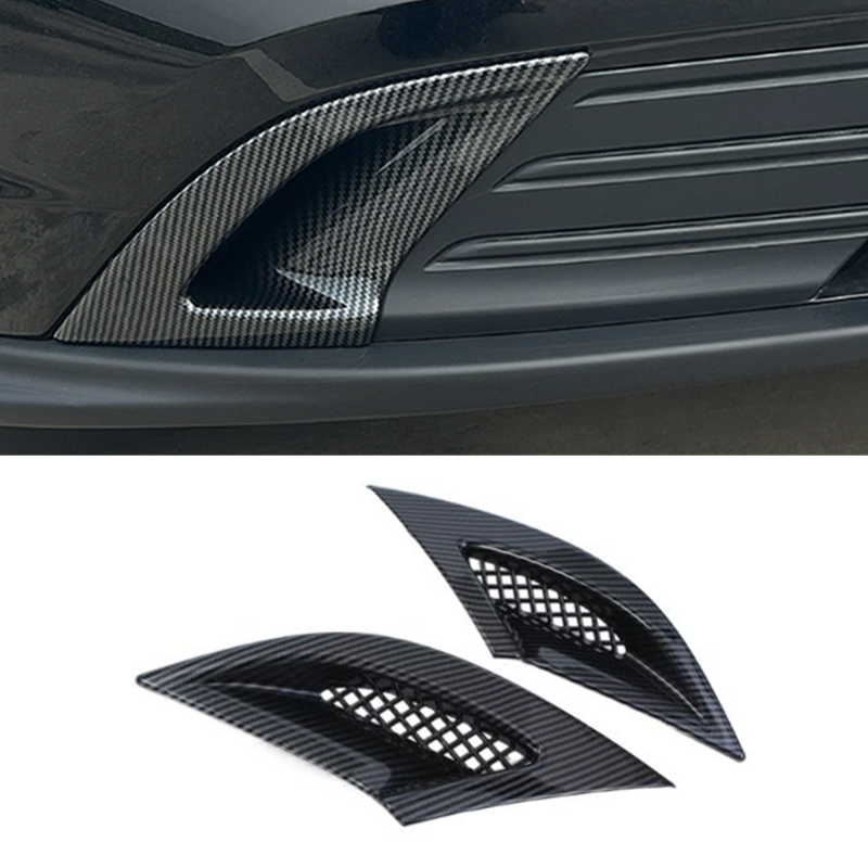 Carbon Fiber Front Fog Lamp Light Molding Cover Trim For Honda Accord 2023 2024