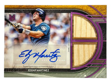 2025 Topps Museum Signature Swatches Dual Relic Autograph Edgar Martinez /75