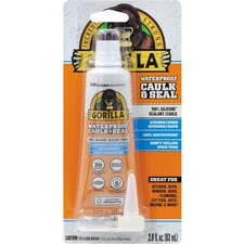 Gorilla Waterproof Caulk & Seal [100% Silicone]: 2.8 oz. tube (White)