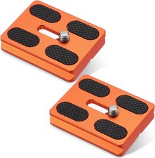 2 Pieces Metal Quick Release Plate with 1/4''-20 Camera Screw Tripod Mount Plate