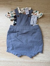Tommy Bahama Baby Kids Boy Dinosaur Overall Set Size 6-9 Months
