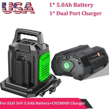 For EGO 56Volt Power+ BA2800 BA4200T 5.0Ah Lithium-ion Battery+Charger CH2800D