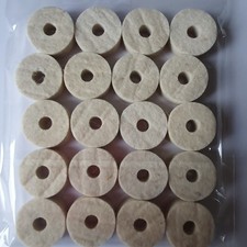 Cymbal Felts 35mm x 12mm White Wool pack of 20 Free Postage 1st class post
