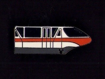 Disney Hidden Mickey 2007 Series 2 Monorail Cockpit Coral 58592 pin