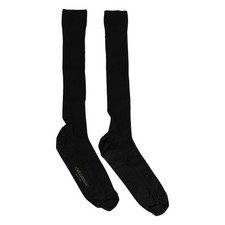 DOLCE & GABBANA Socks Men Black Viscose Logo Knee High Accessory s. L RRP 180usd