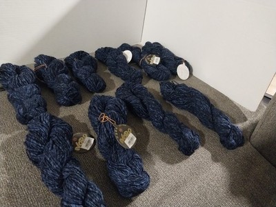 Eisaku Noro Kabuto Yarn Wool/silk/alpaca/cashmere 50g 60m Dark Blue - Lot Of 10